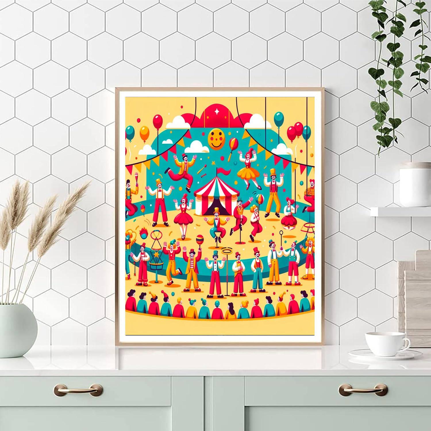 Circus Adventure Paint By Numbers Art
