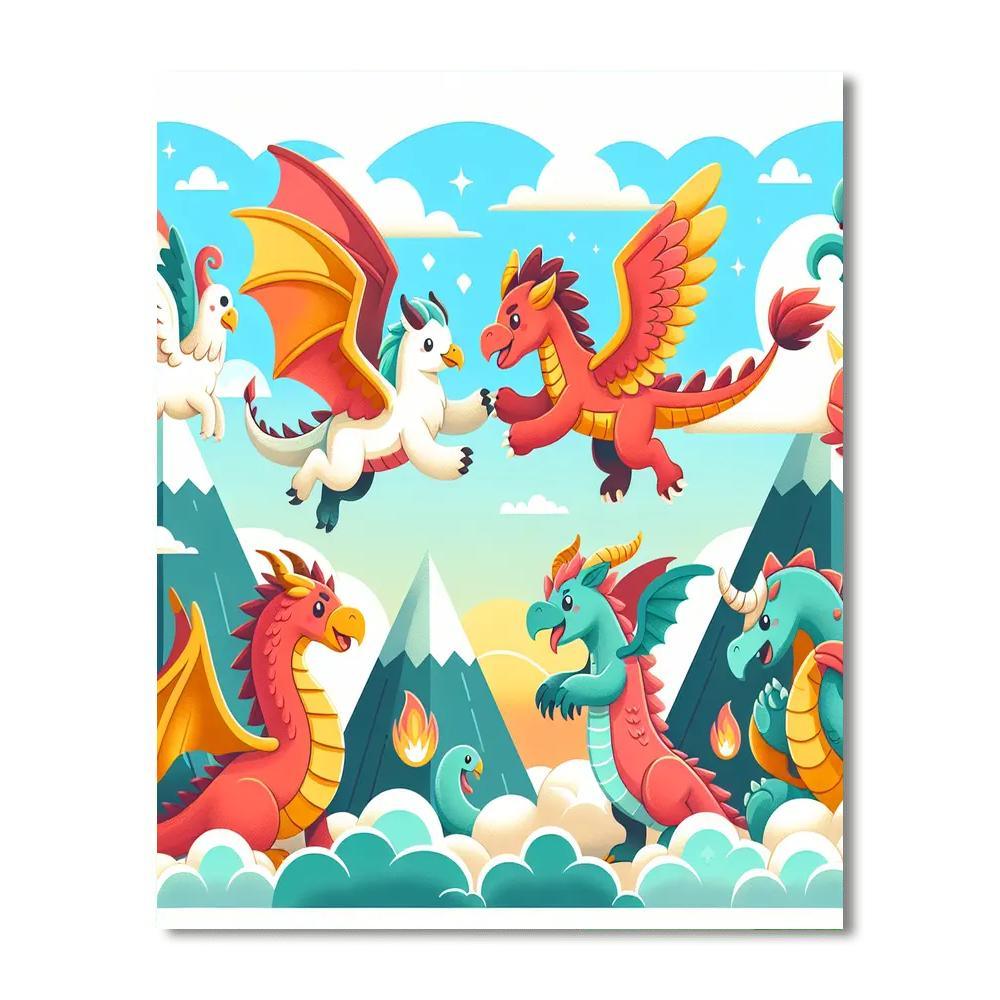 Mythical Beast Adventures Painting By Numbers Kit