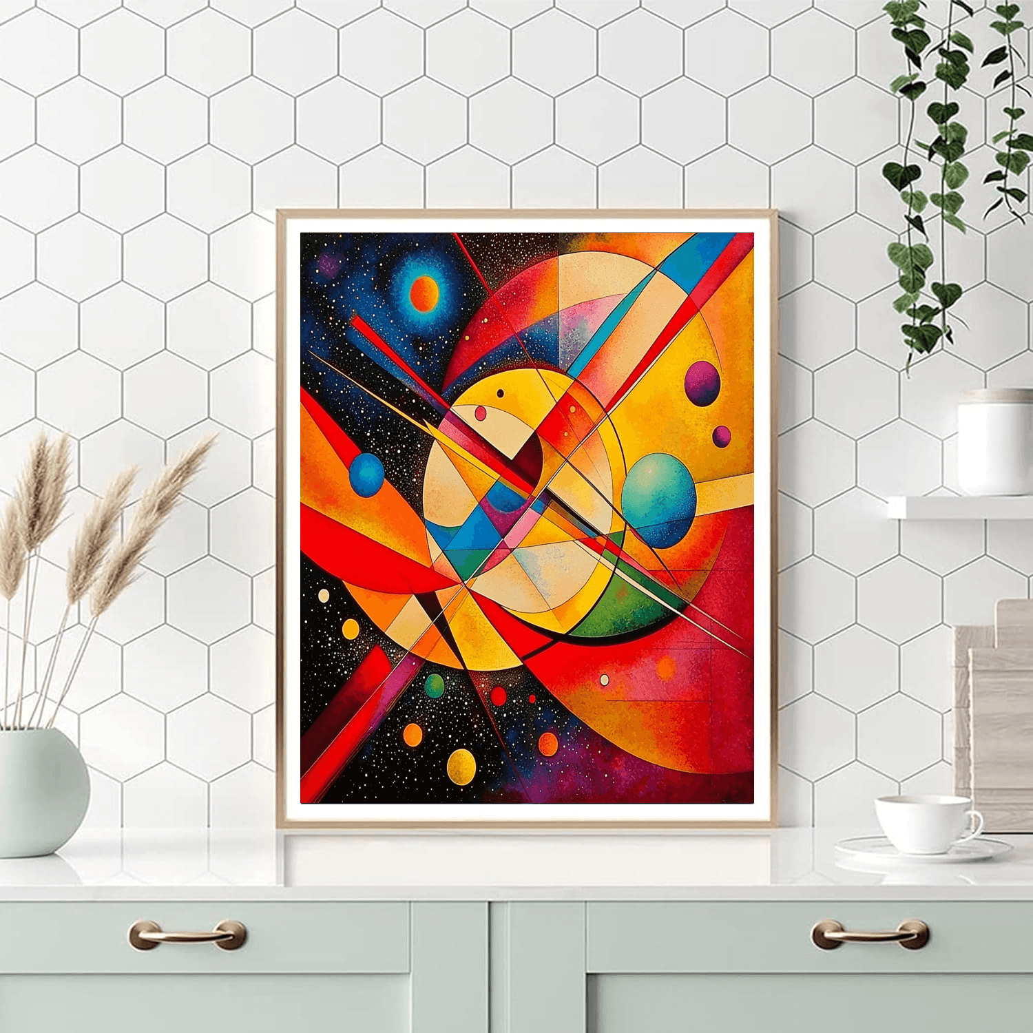Wassily Kandinsky Inspired Colorful Cosmos  Paint By Numbers Art
