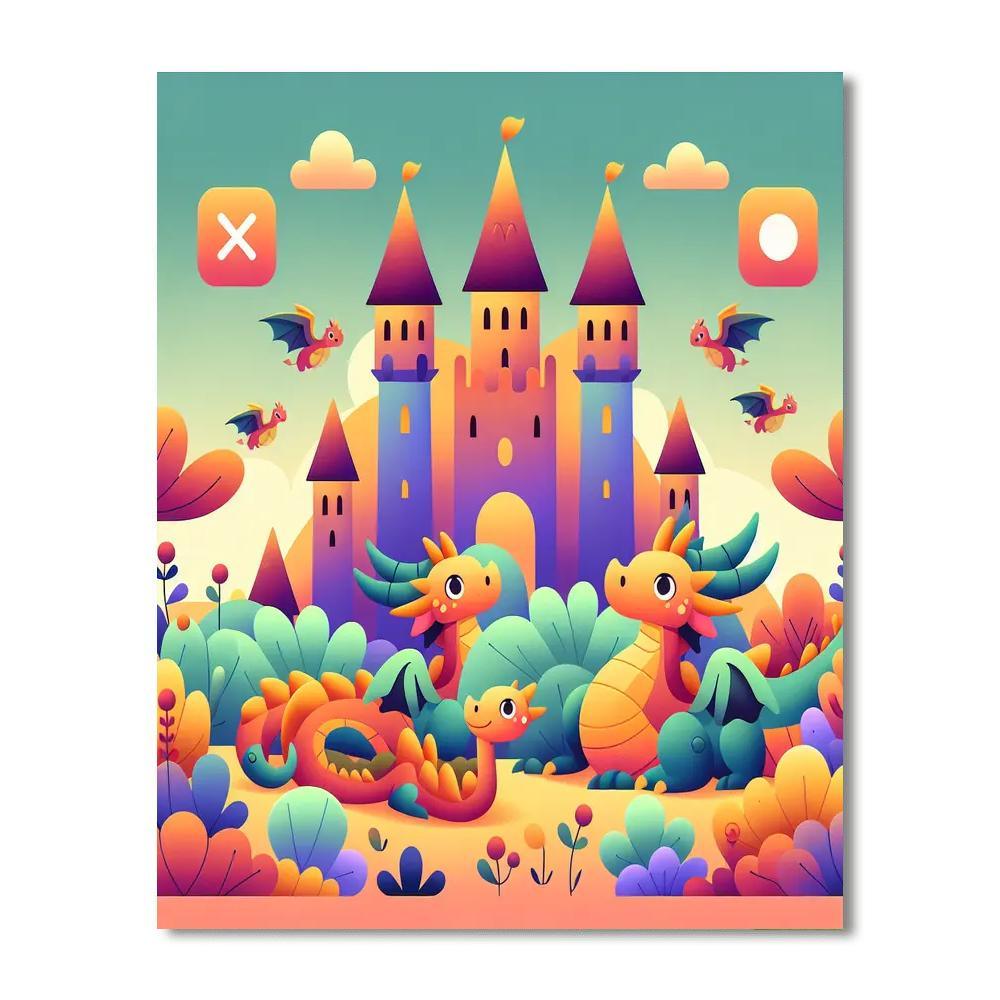 Magic Dragon Kingdom Paint By Numbers Kits