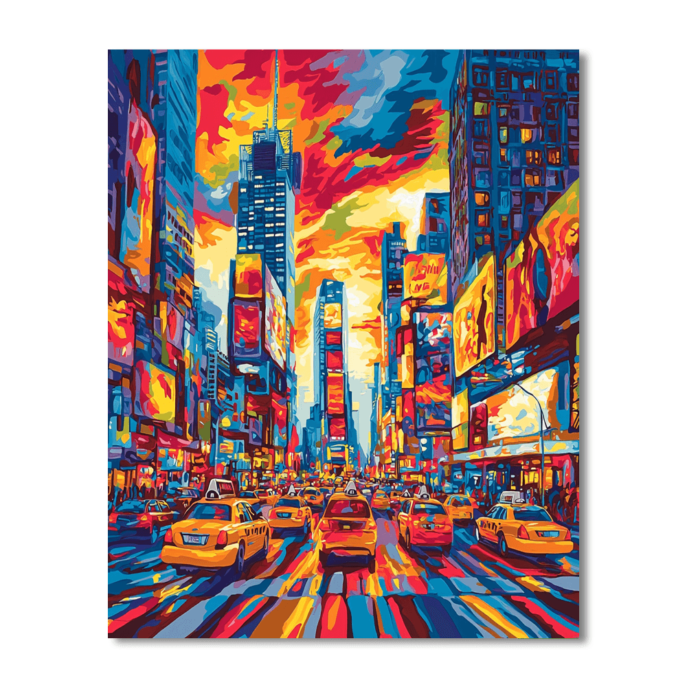 Georgia O'Keeffe Inspired Dynamic Urban Life  Paint By Number