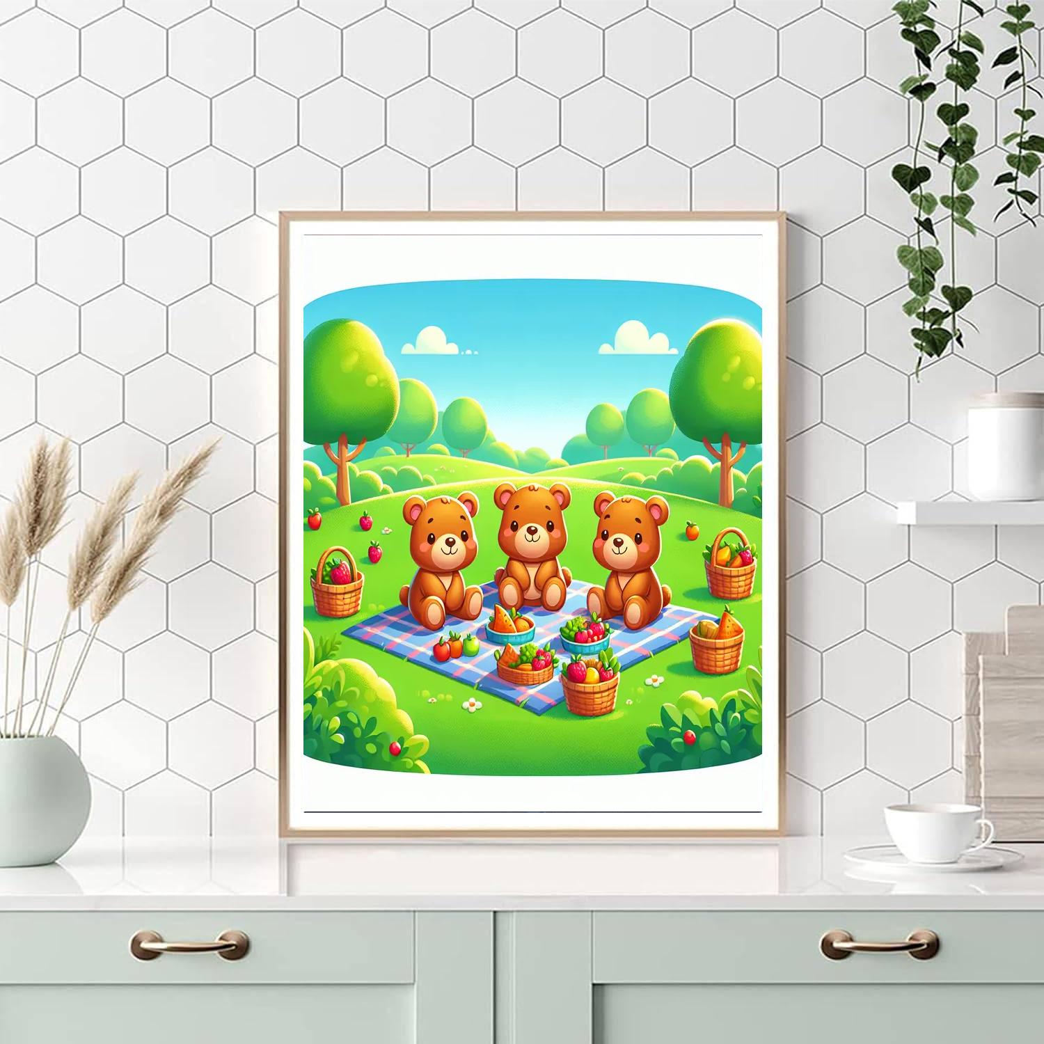 Teddy Bear Picnic Day Paint By Numbers Kits