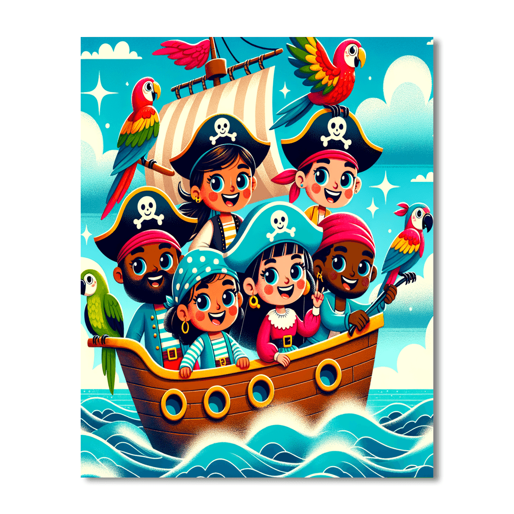 Adventurous Pirate Crew Paint By Number