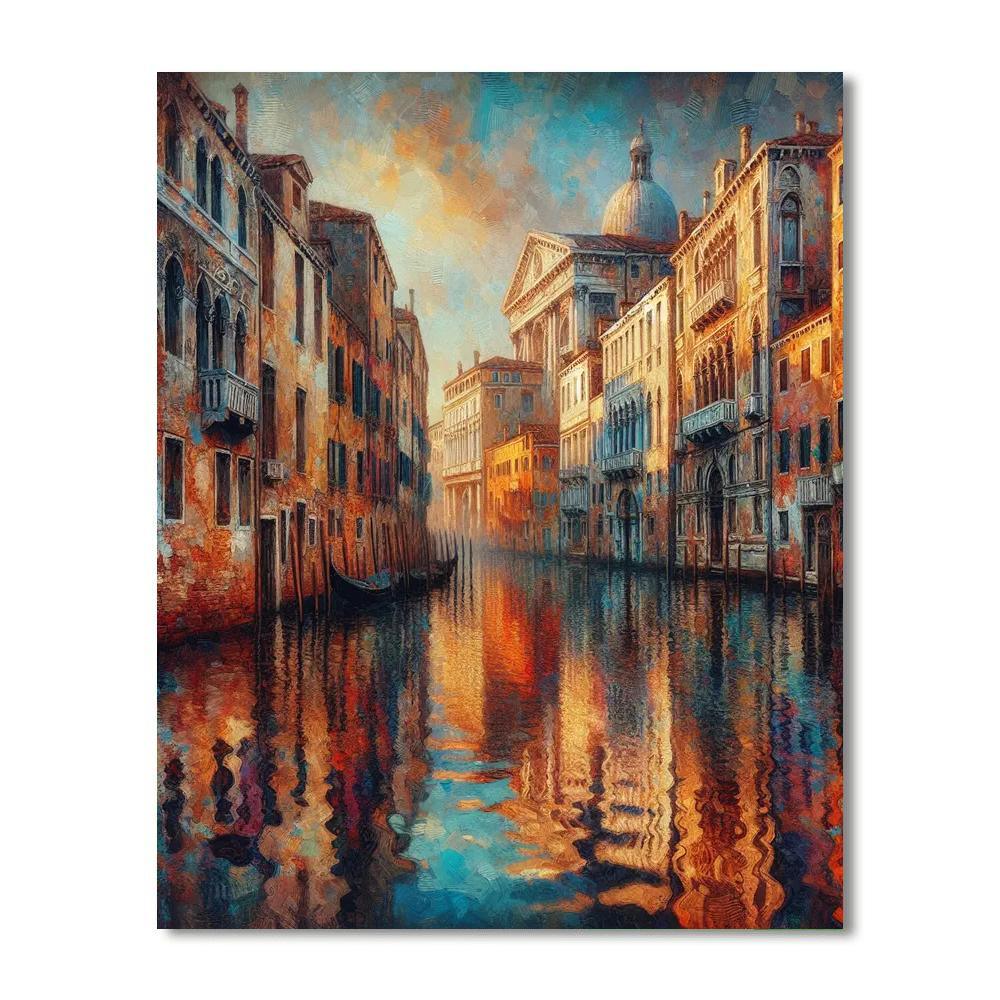 Venetian Canal Reflections DIY Paint By Numbers