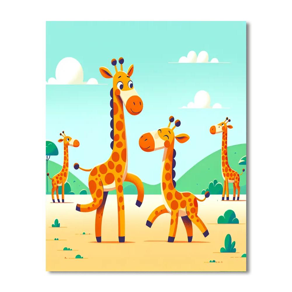 Giggly Giraffe Gala Paint By Color