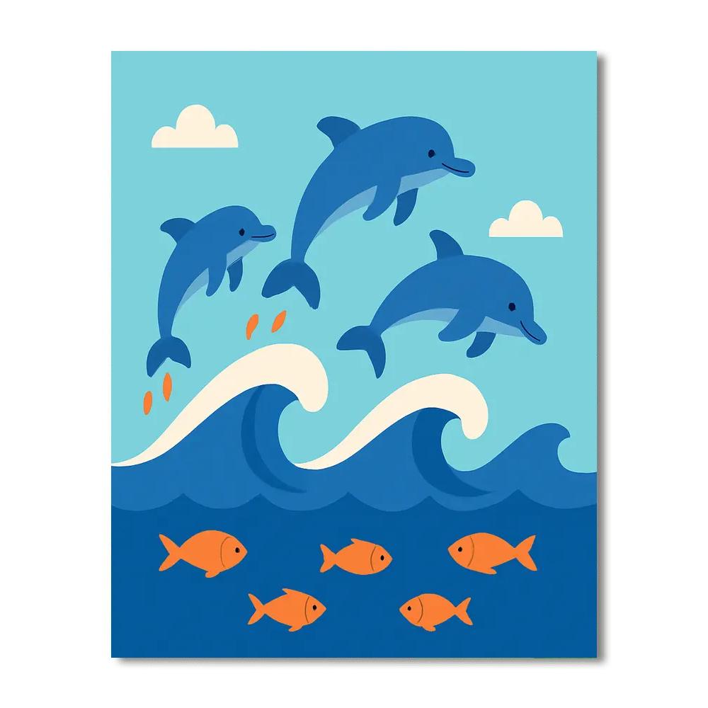 Happy Ocean Waves Numbered Painting Kits