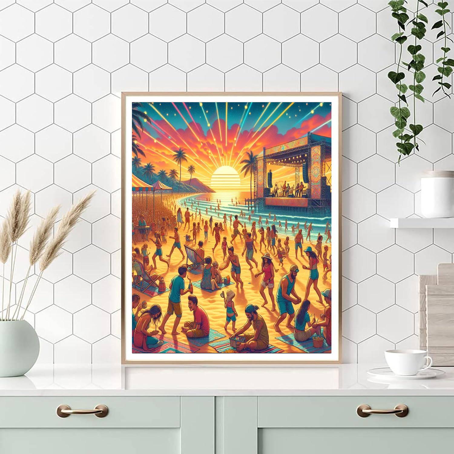 Ostend Beach Festival - Ostend DIY Paint By Numbers