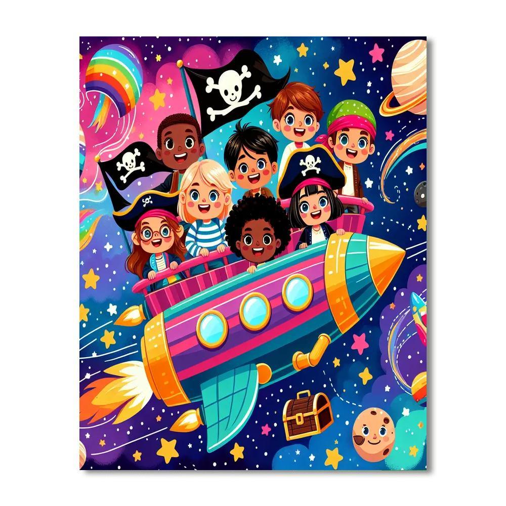 Space Pirates Adventure Paint By Color
