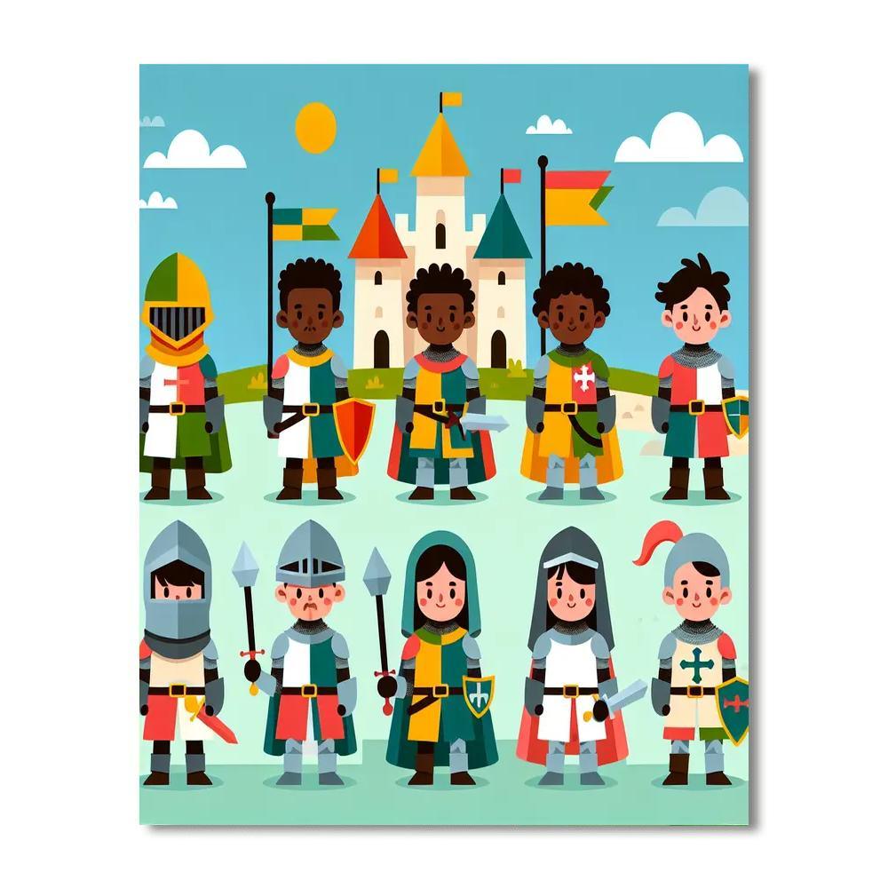Knight's Heroic Quest Paint By Numbers Kits