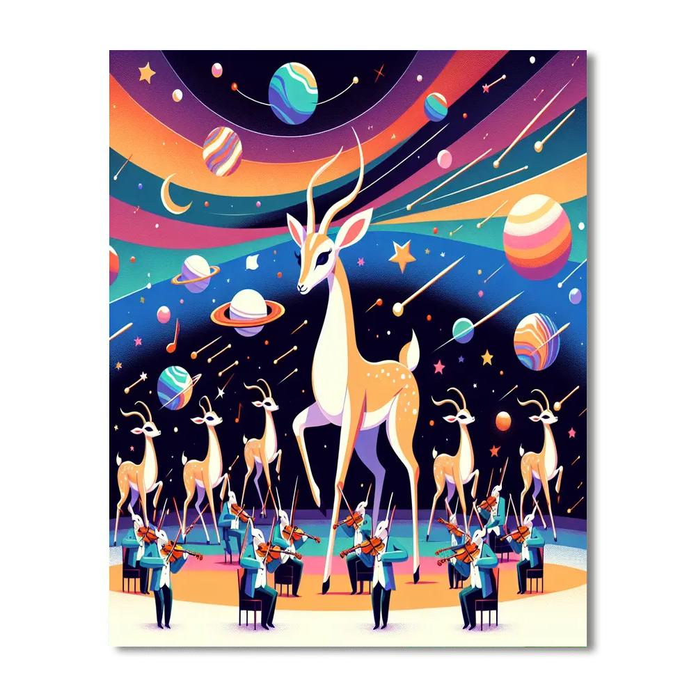 Galaxy Gazelle Gala Numbered Painting Kits