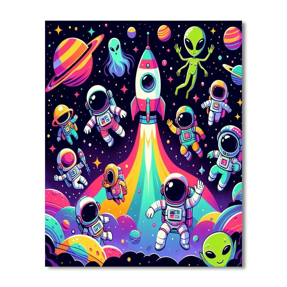 Super Space Explorers Painting By Numbers Kit