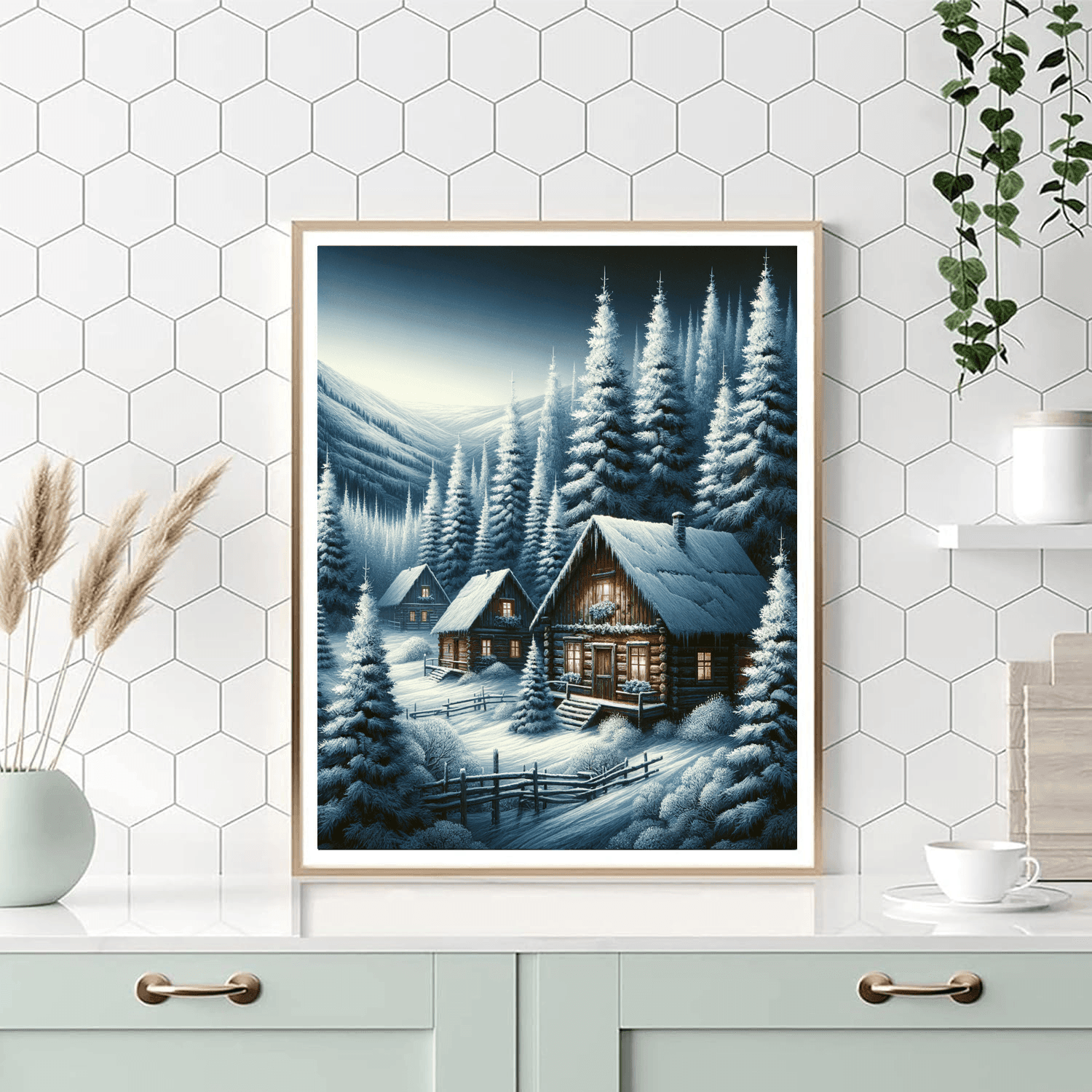Nordic Winter Wonderland Painting Number Kit