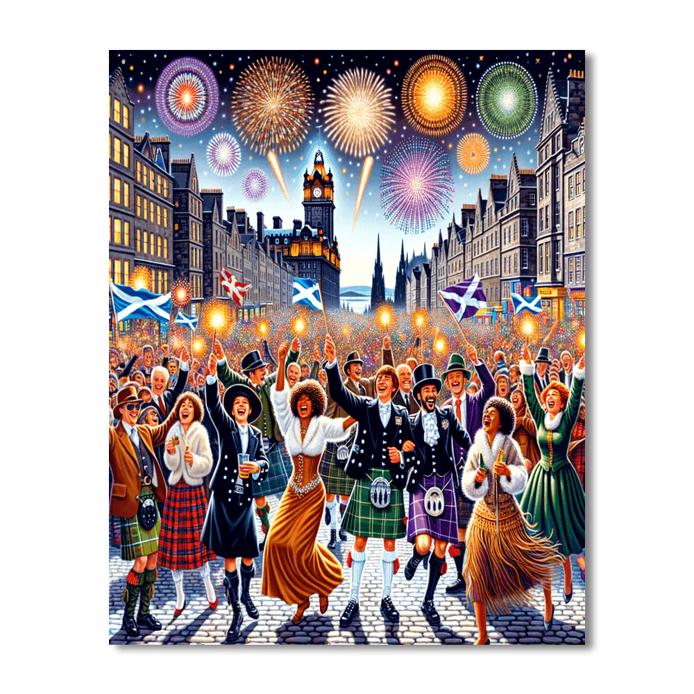 Hogmanay - Edinburgh, Scotland Paint By Color