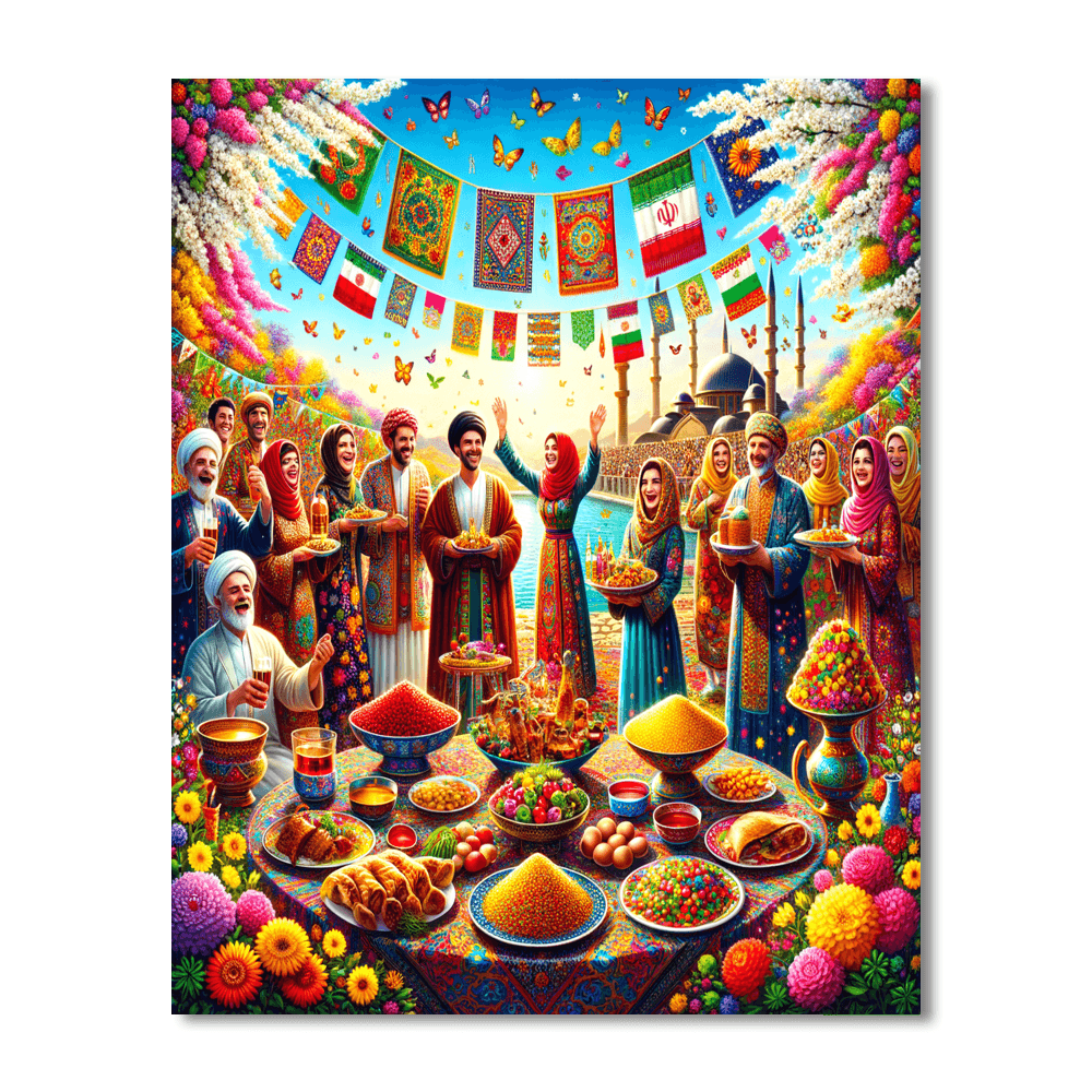 Nawruz Festival - Central Asia Numbered Painting Kits