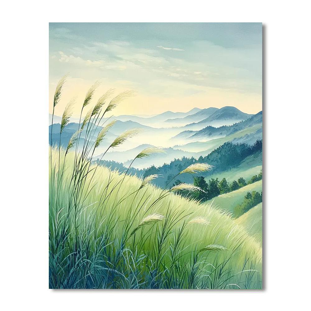 Nandalal Bose Inspired Breeze Through The Meadows  Paint By Numbers