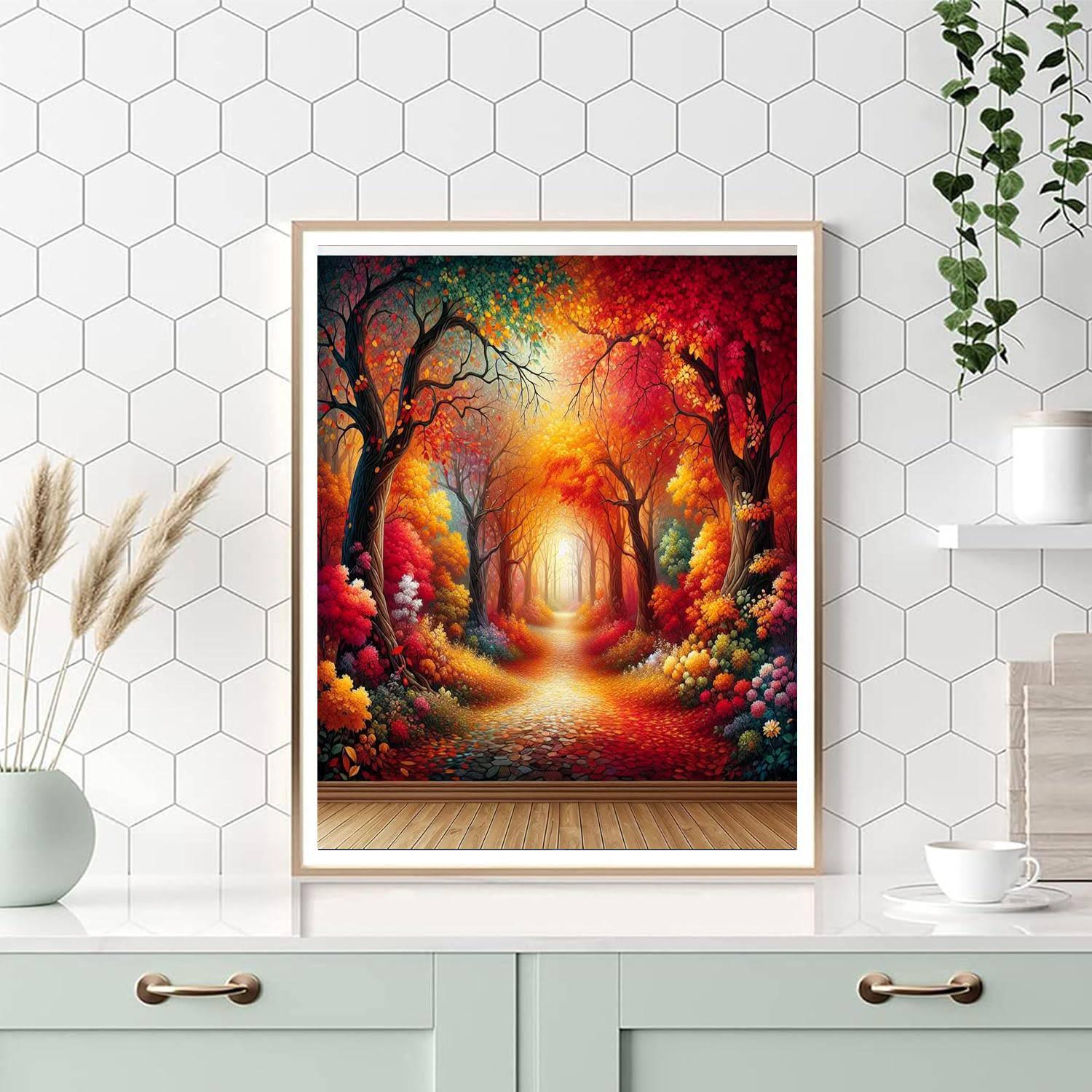 Magical Autumn Pathway Paint By Numbers Kits