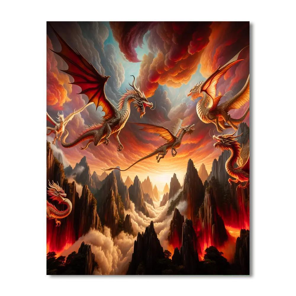 Fantasy Dragon Haven Paint By Number