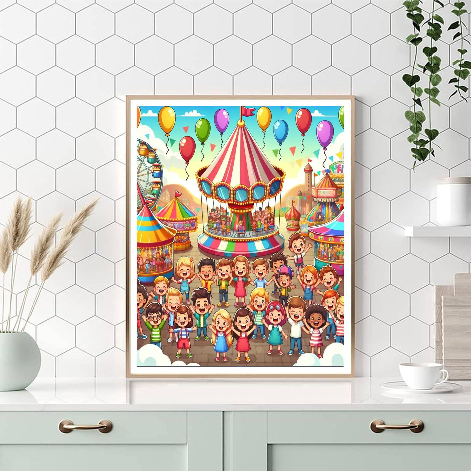 Festive Fairground Fun Paint By Number