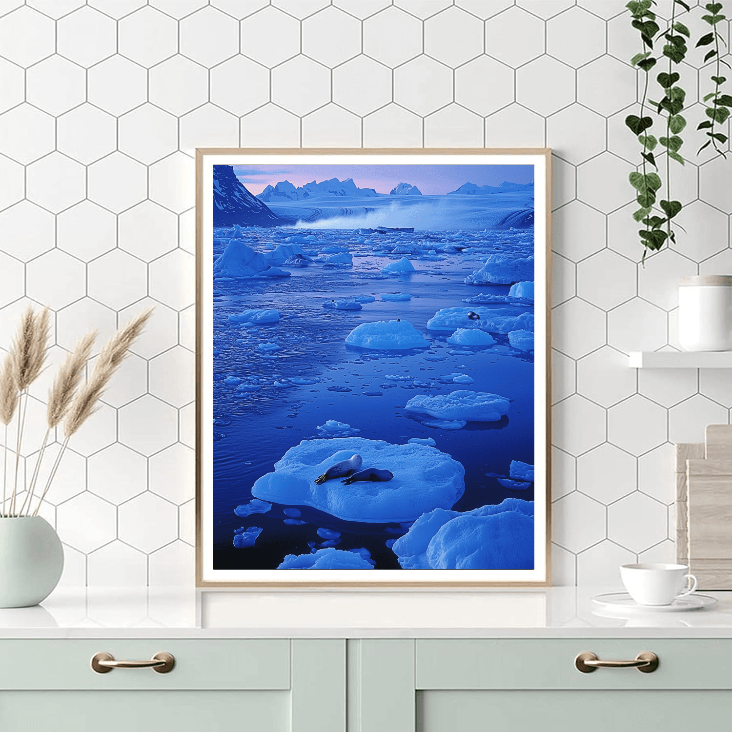 Jökulsárlón Glacier Lagoon Number Painting