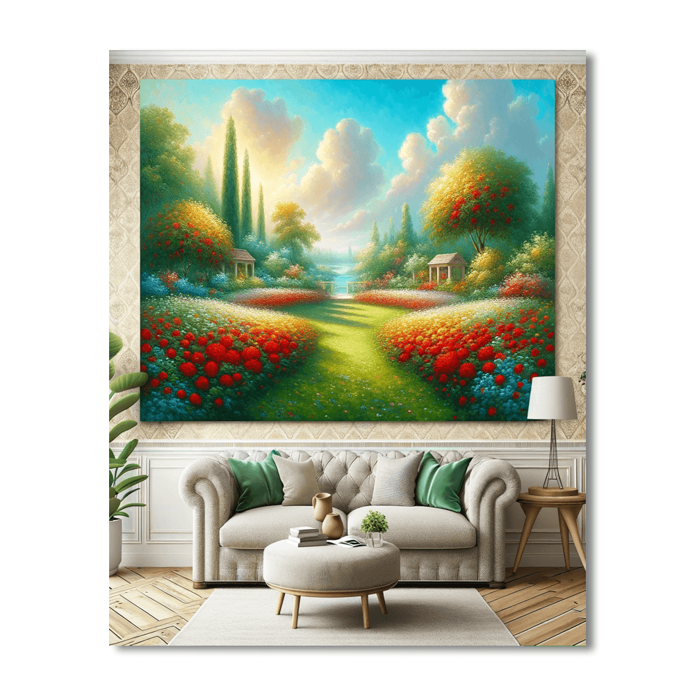 Tranquil Garden Retreat Paint By Color