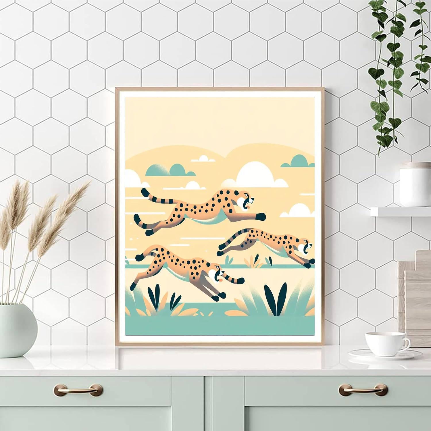 Charming Cheetahs Numbered Painting Kits