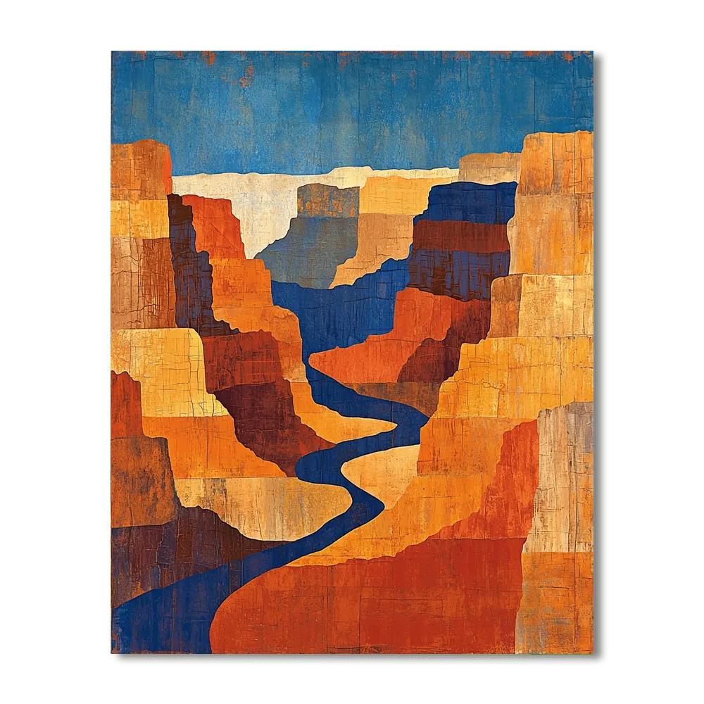 Paul Cézanne Inspired Mysterious Canyon View  Paint By Numbers Kits