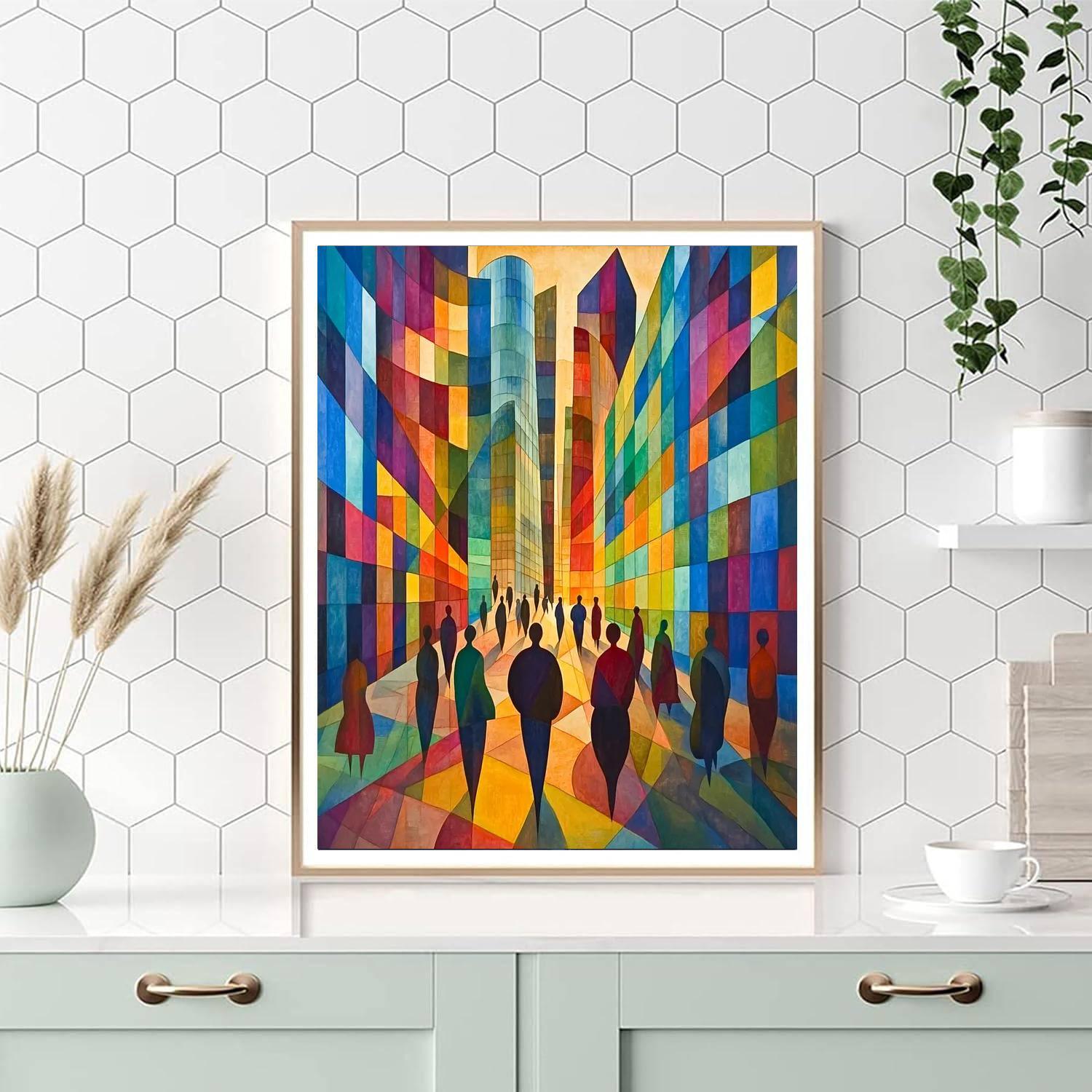 Umberto Boccioni Inspired Dynamic Metropolis Streets  Paint By Numbers