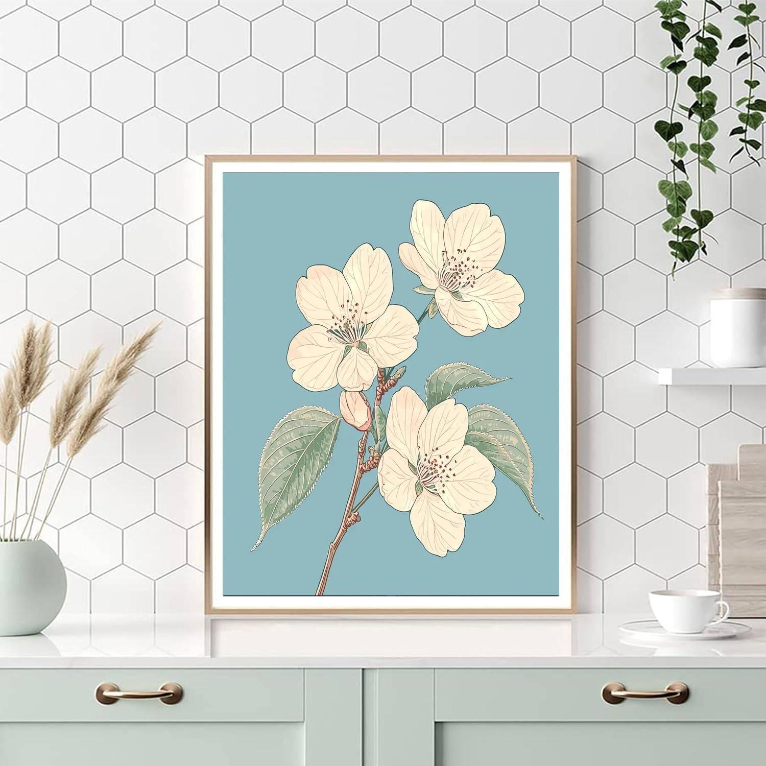 Utagawa Hiroshige Inspired Hiroshige's Serene Blossom  DIY Paint By Numbers