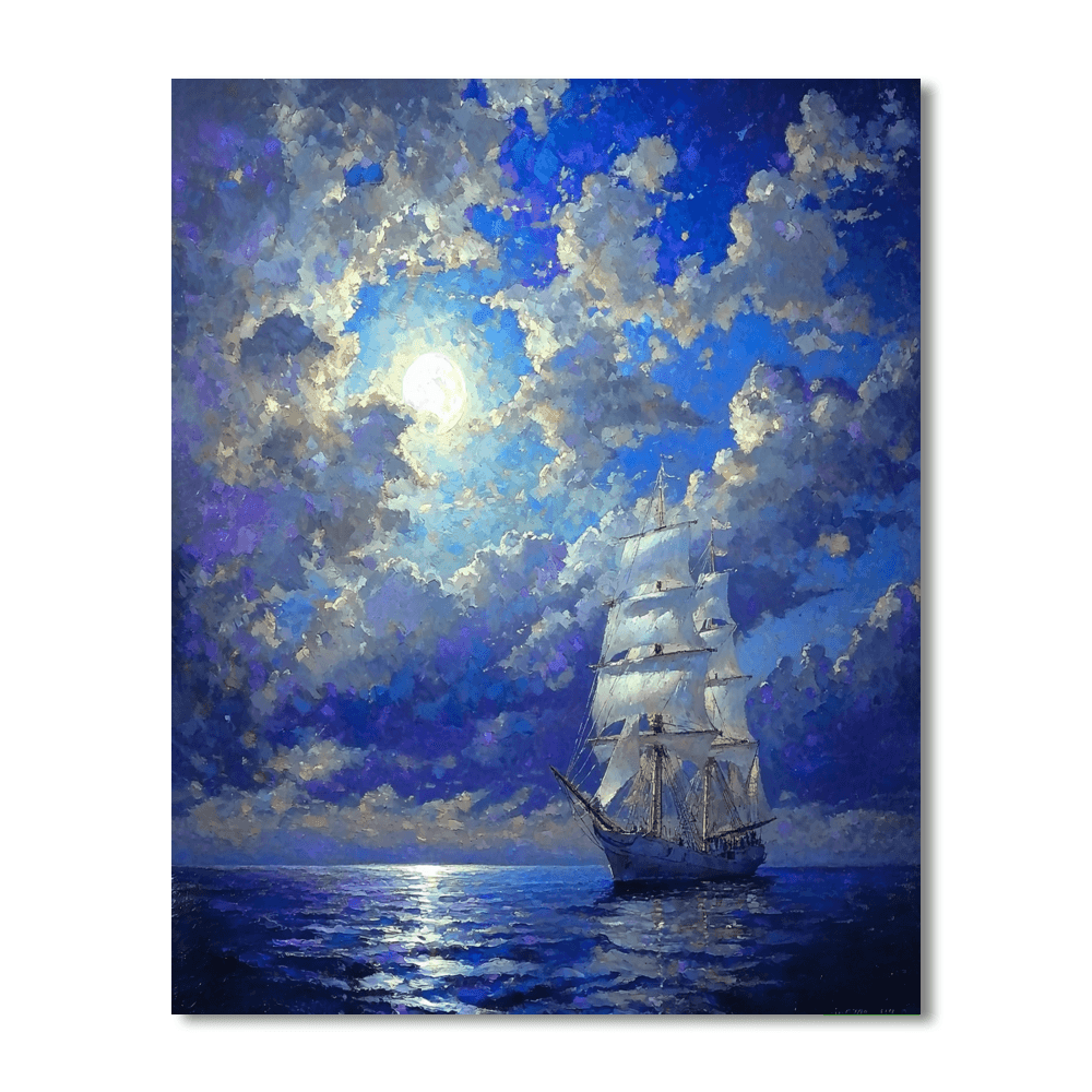 J.M.W. Turner Inspired Dreamy Nightscape  Paint By Numbers Art