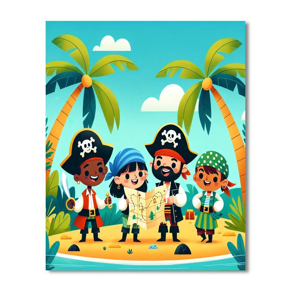 Treasure Island Painting Number Kit