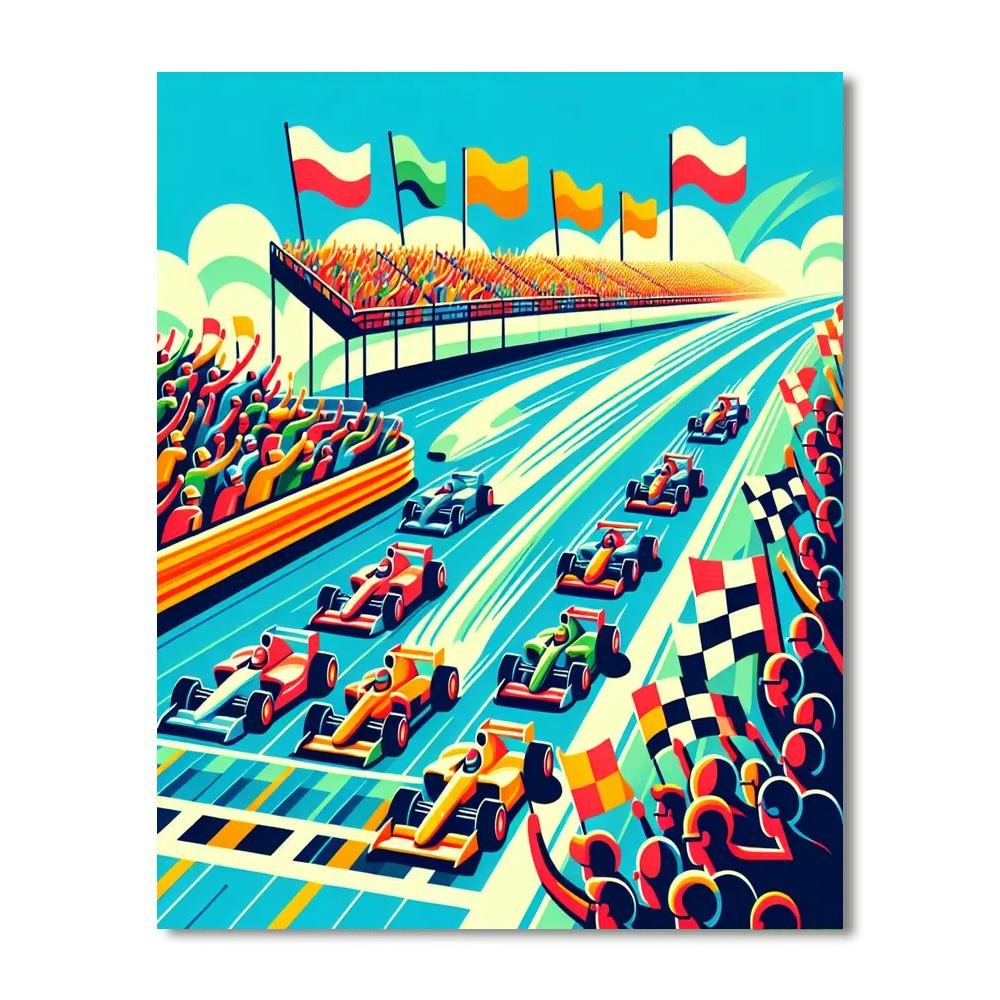 Racing Rally Adventure Painting Number Kit