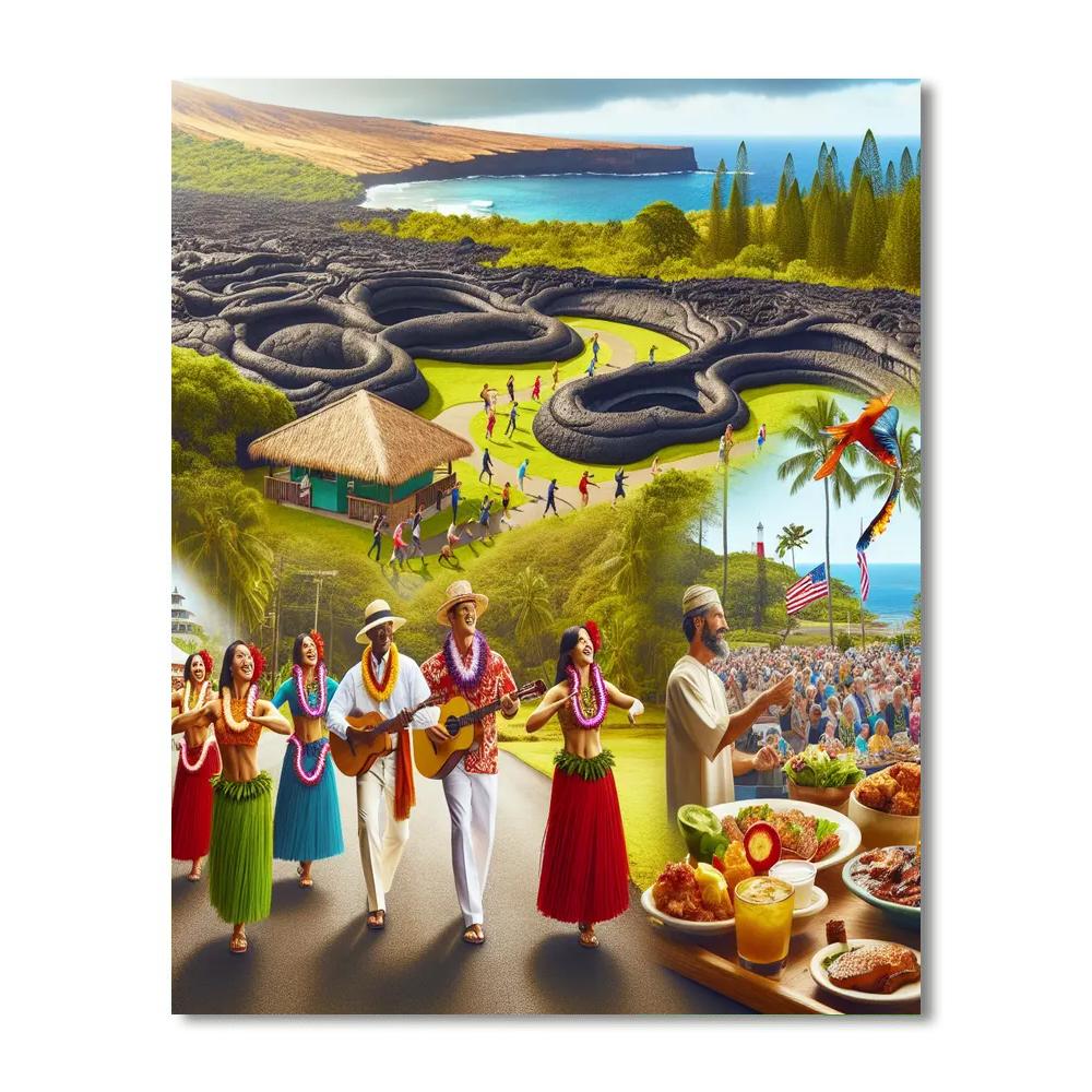 Pahoa Lava Tree State Park Festival Paint By Numbers Art