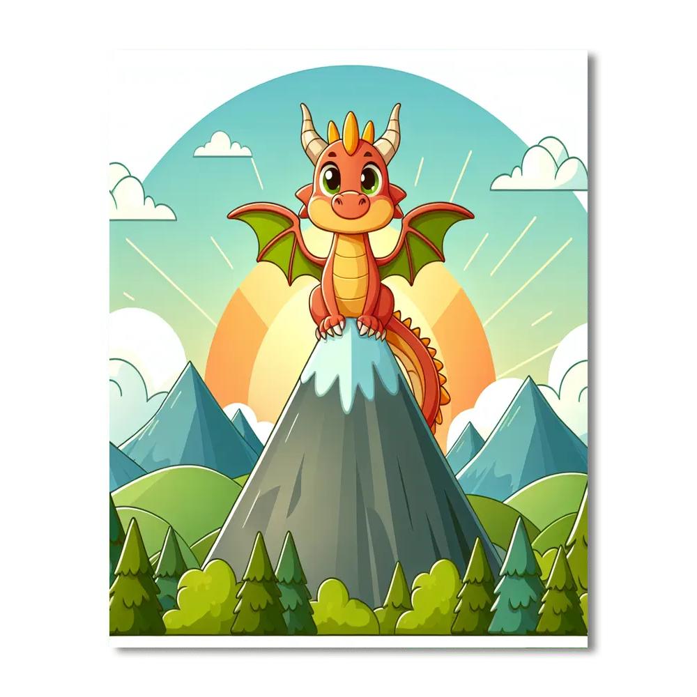Mystic Dragon Mountain Numbered Painting Kits