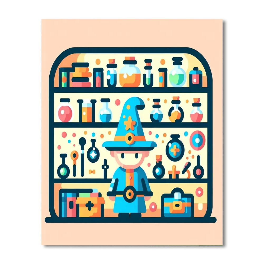 Wonderful Wizard Workshop Paint By Numbers Art