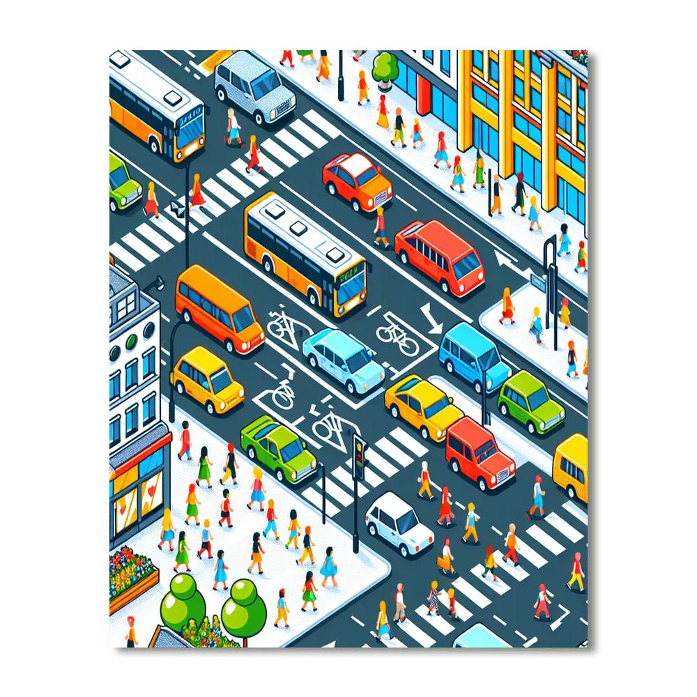 City Traffic Adventure Paint By Number