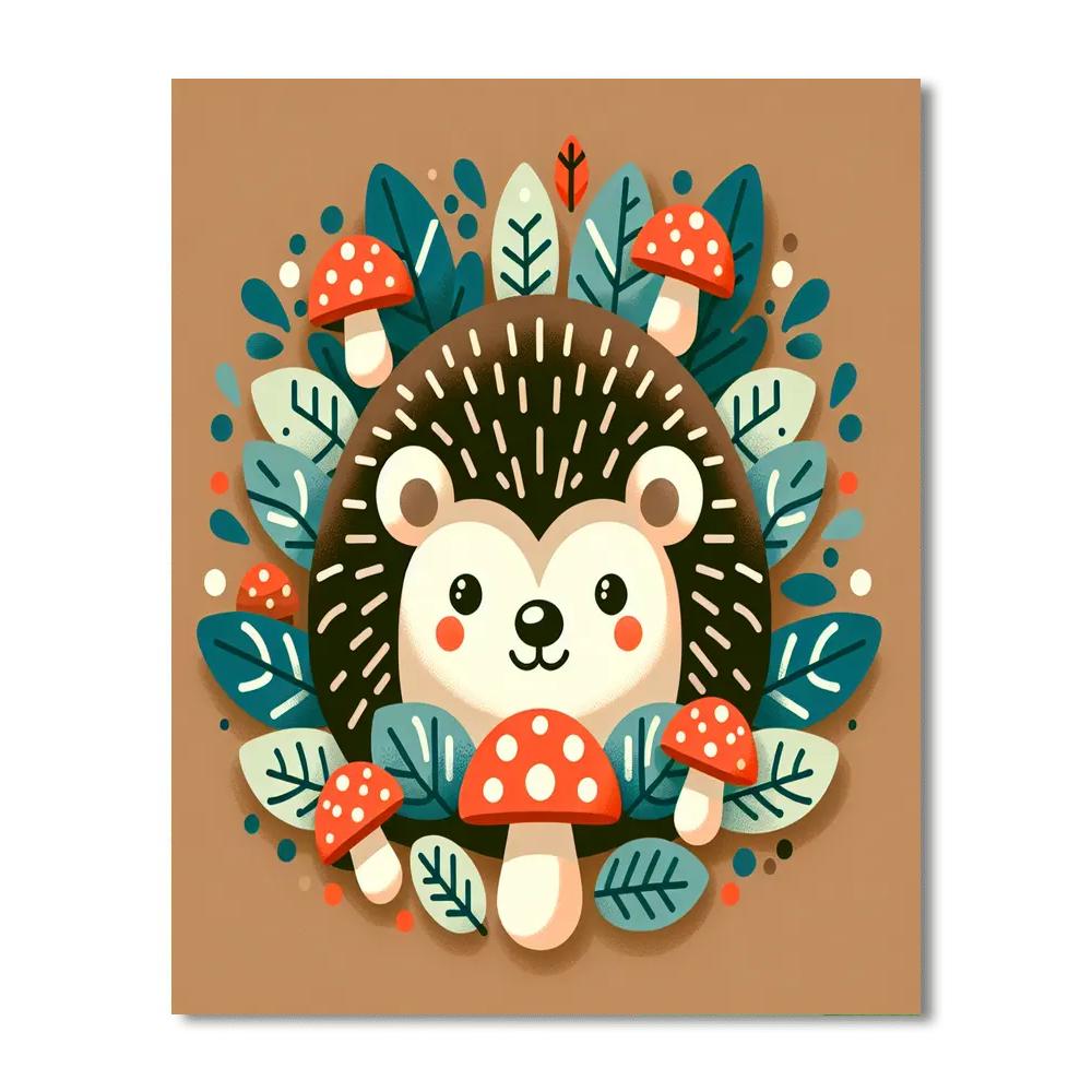 Charming Hedgehog Haven Paint By Color