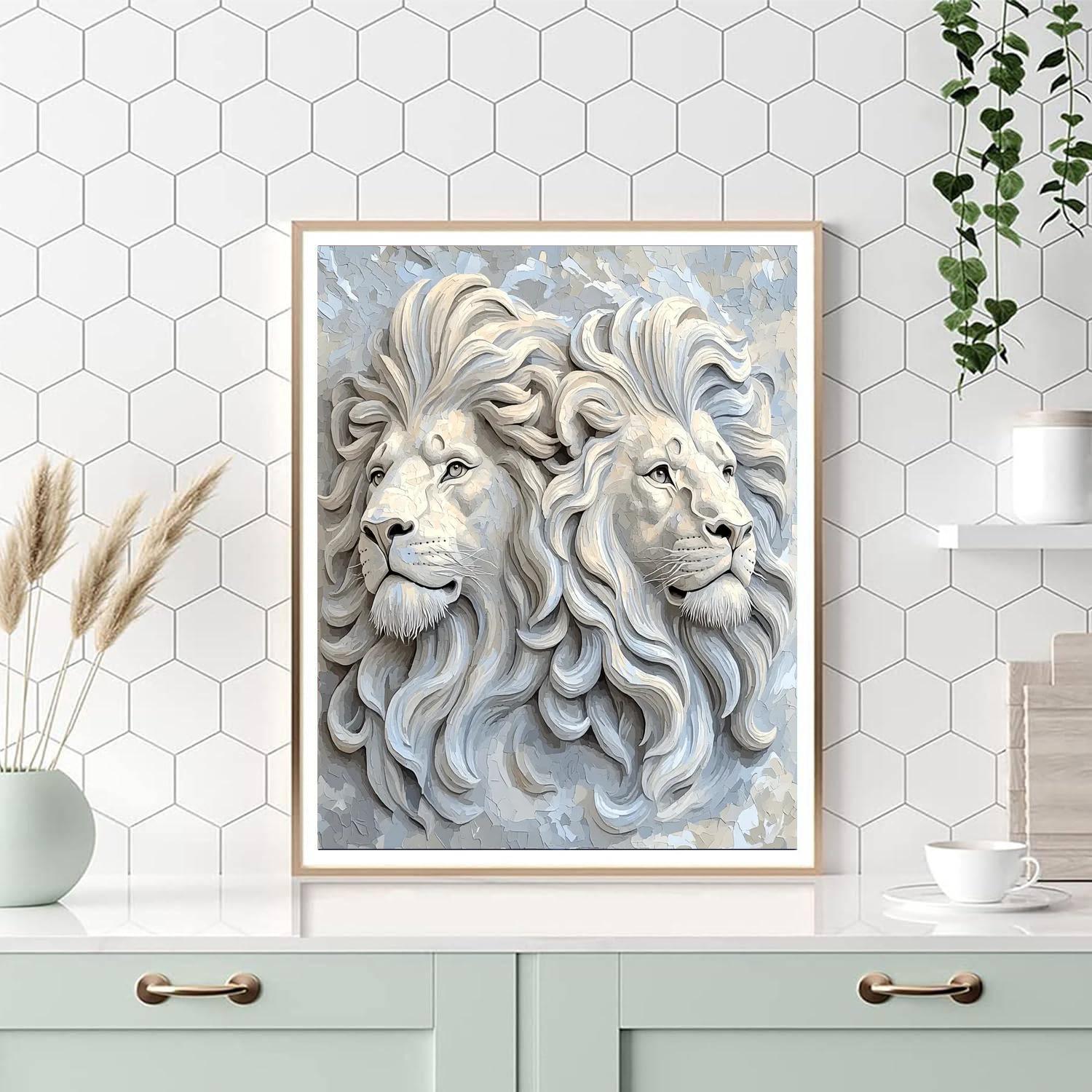 Michelangelo Inspired Lions' Pride  Paint By Numbers