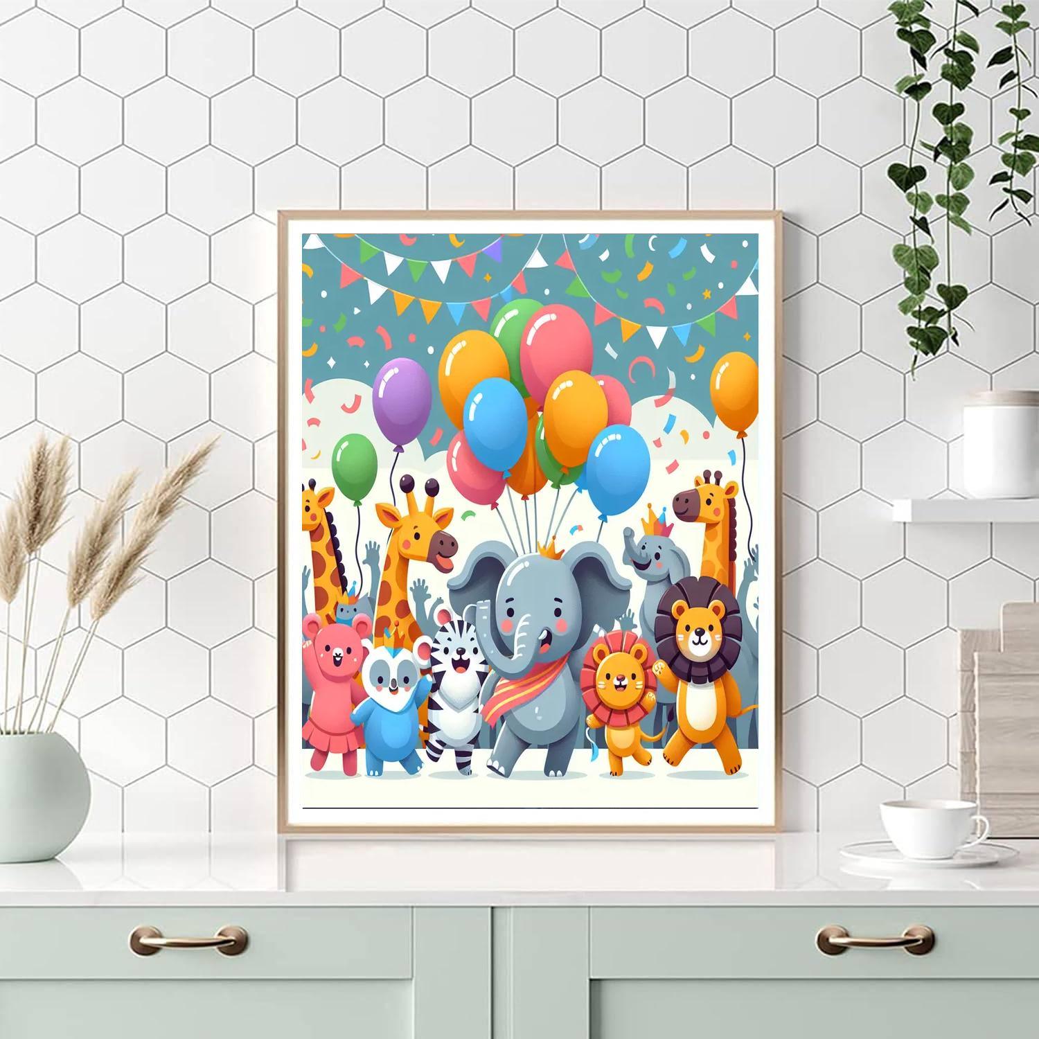 Jolly Animal Parade Paint By Numbers Kits