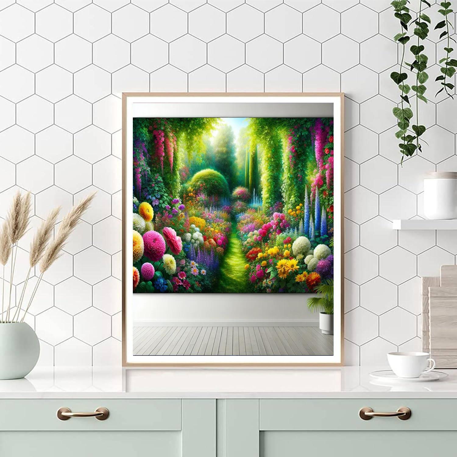 Breathtaking Garden Vista Number Painting