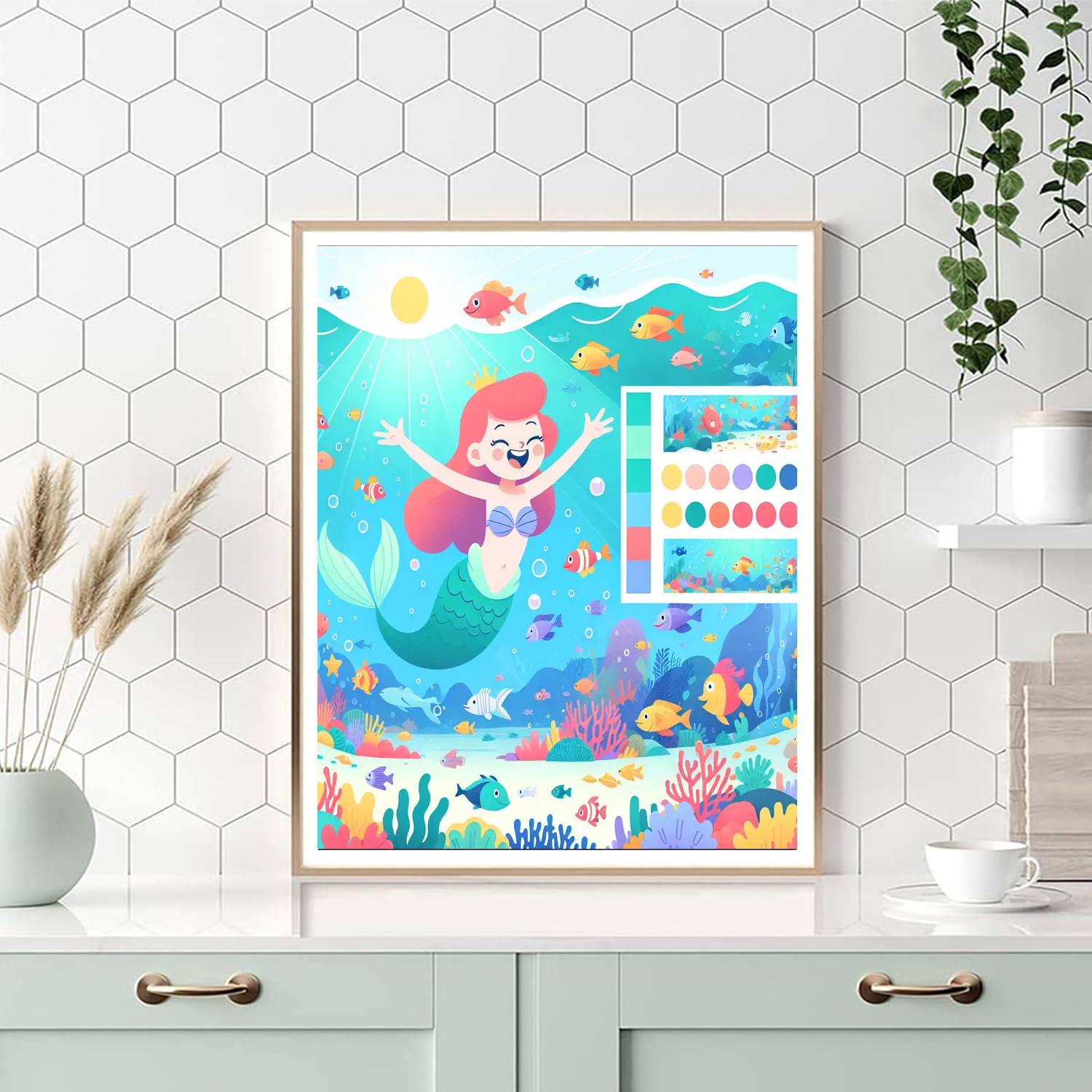 Merry Mermaid World Paint By Numbers Kits
