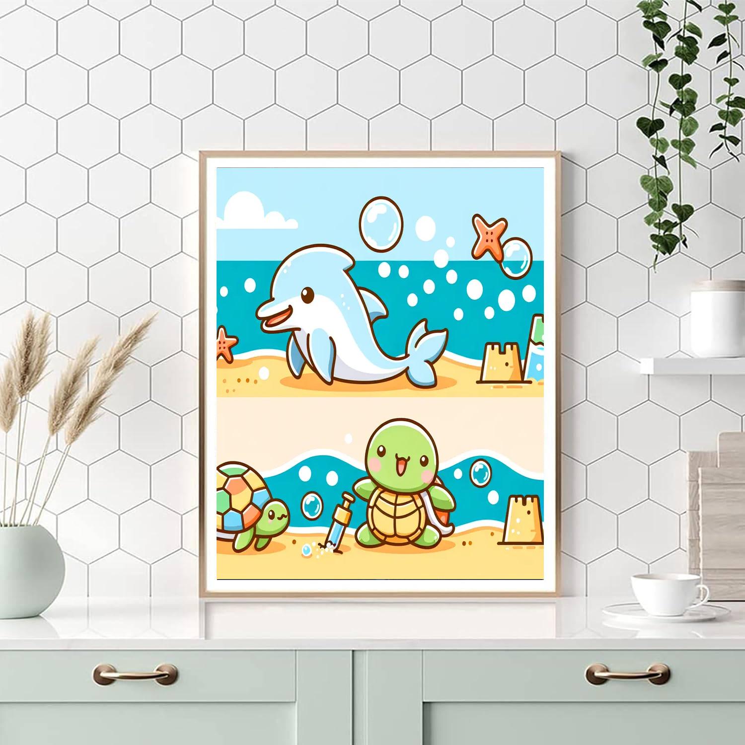 Bubble-icious Beach Bash Painting By Numbers Kit