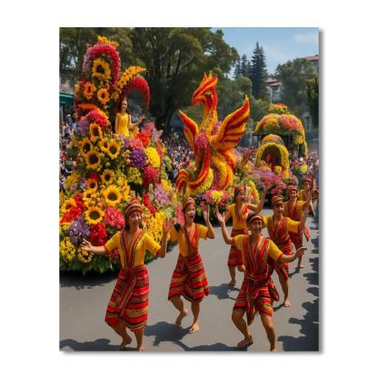 Flower Festival - Batangas - Philippines DIY Paint By Numbers