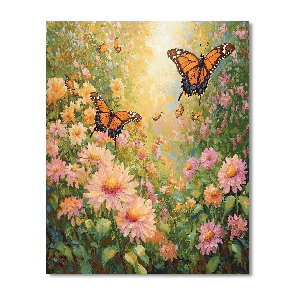 Claude Monet Inspired Monarch's Garden  DIY Paint By Numbers