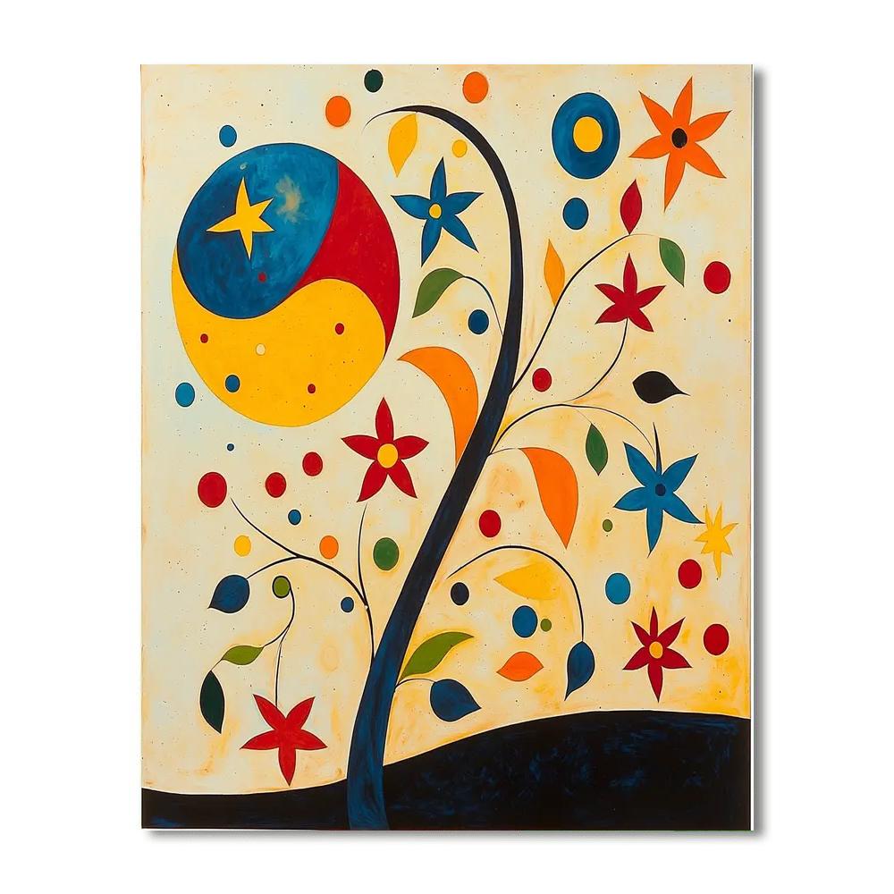 Joan Miró Inspired Vivid Reveries  Number Painting