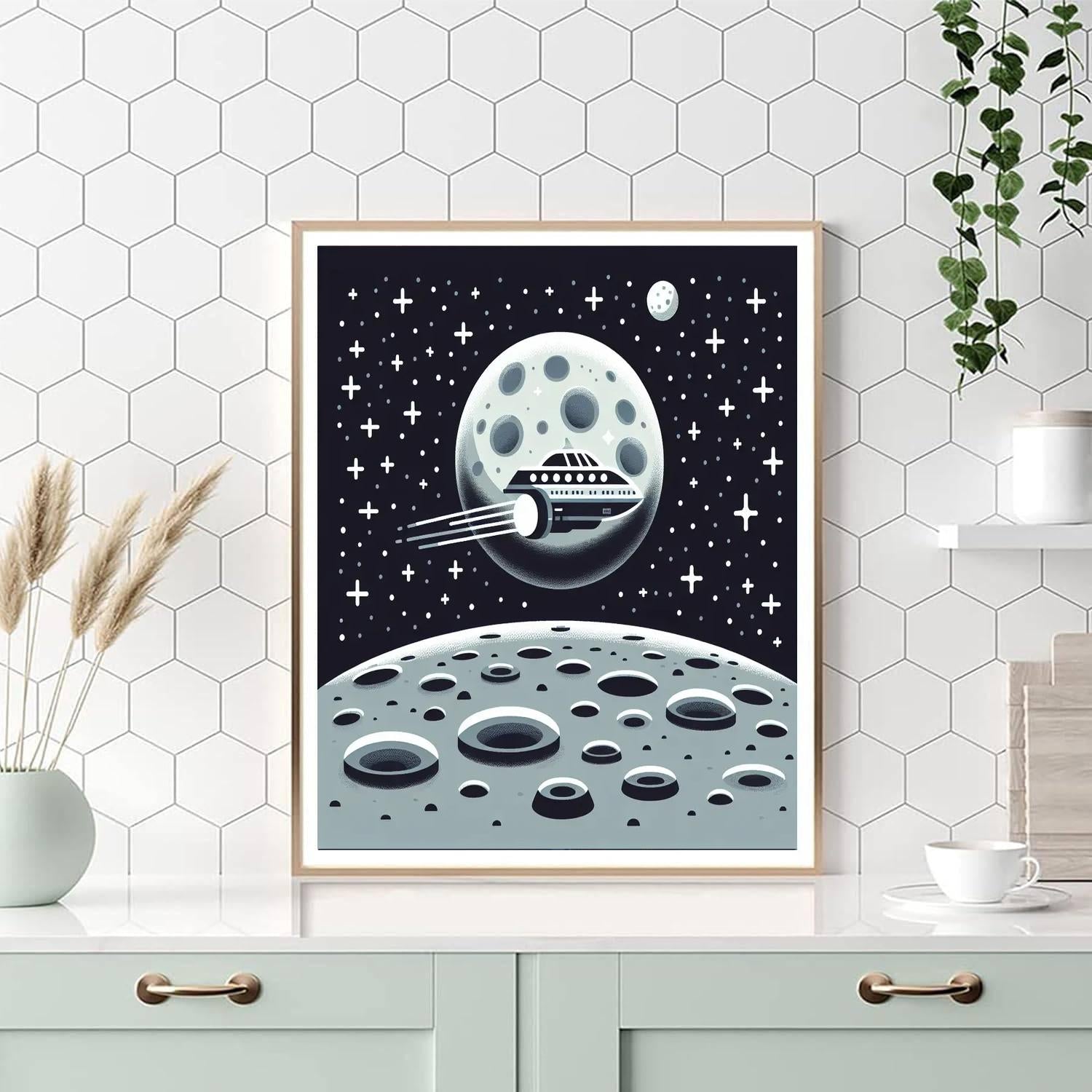 Lunar Exploration Mission Paint By Number
