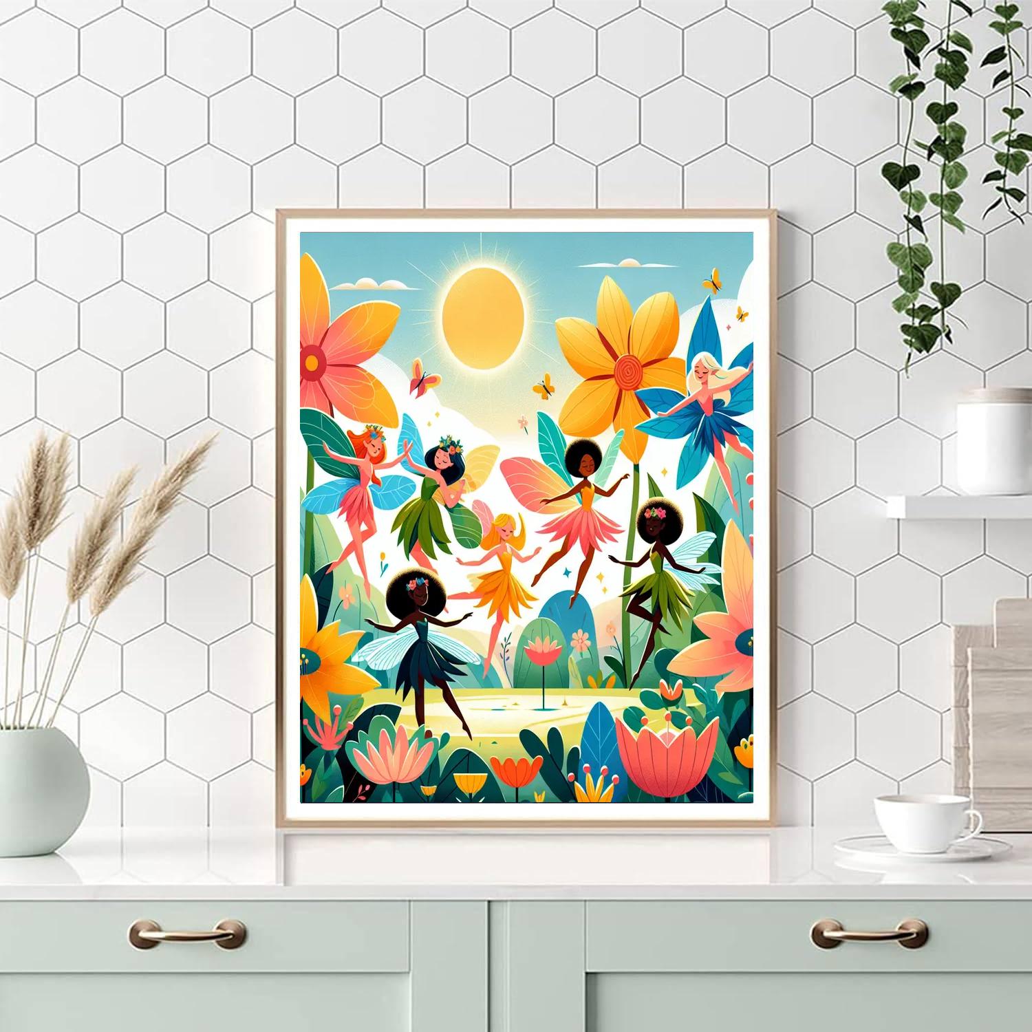 Flower Fairy Frolic Numbered Painting Kits