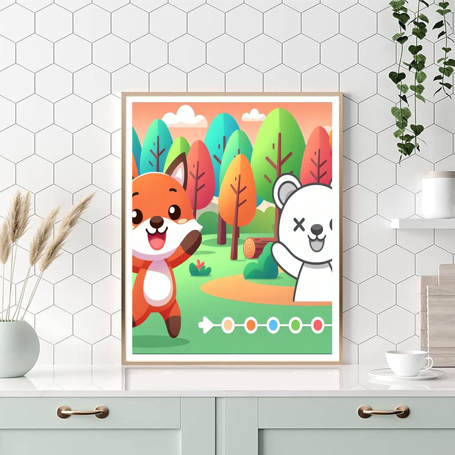 Animal Friends Forest Paint By Numbers Art