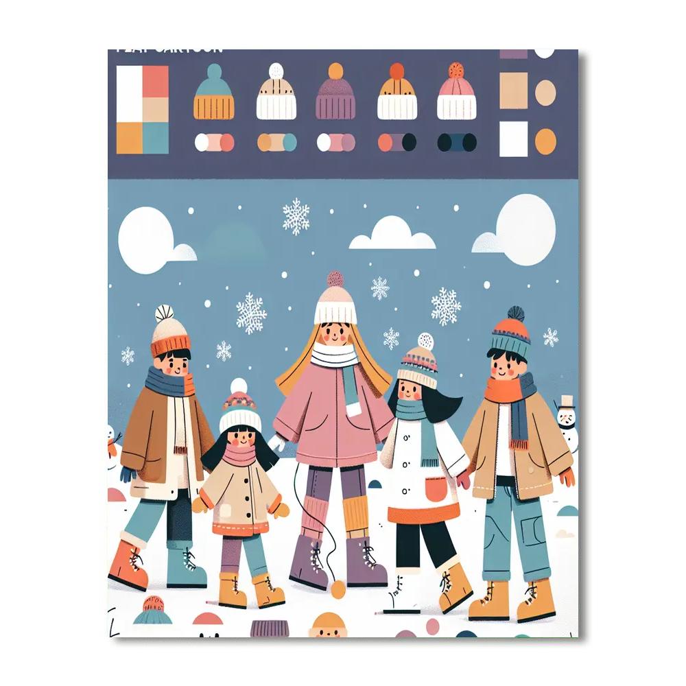 Frosty Wonderland Expedition Number Painting