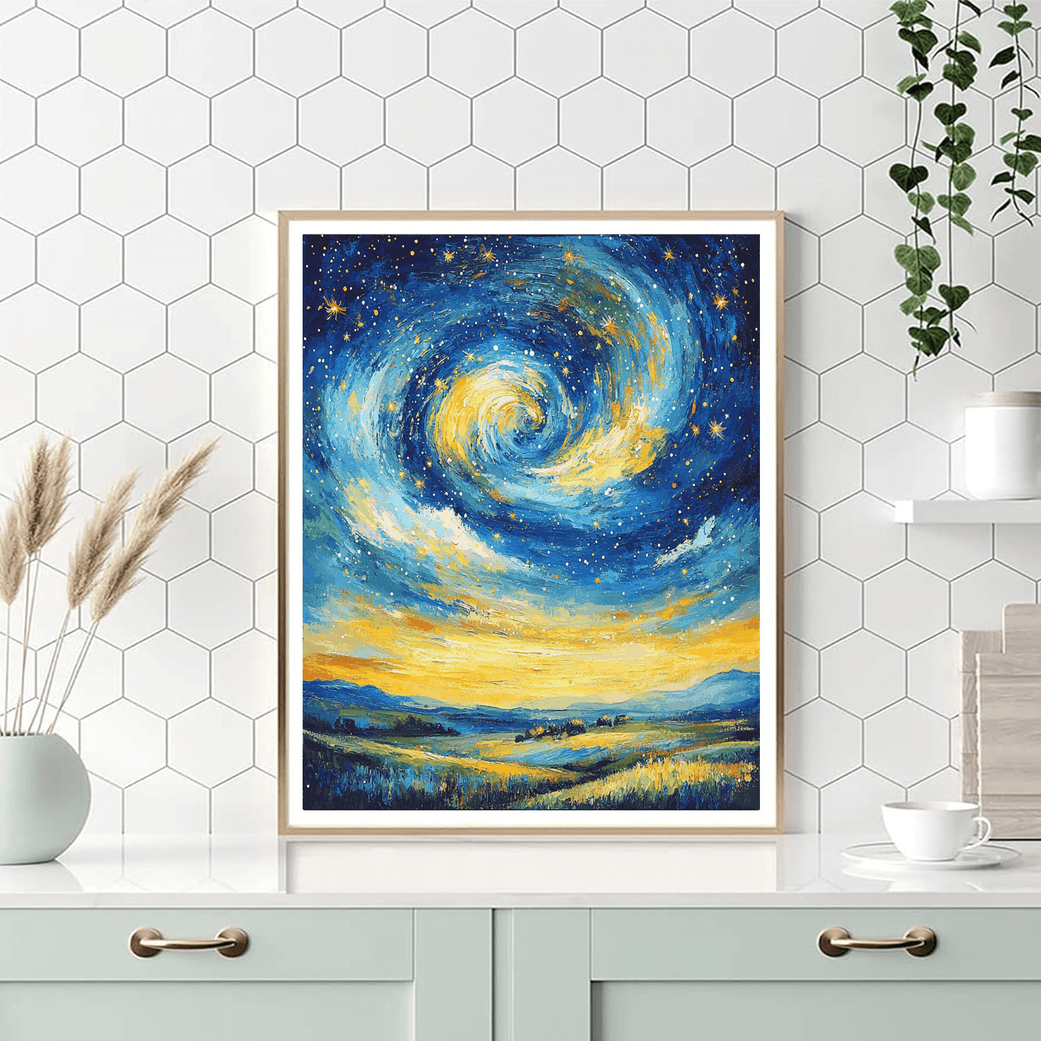 Vincent Van Gogh Inspired Under The Starry Sky  Paint By Numbers Art