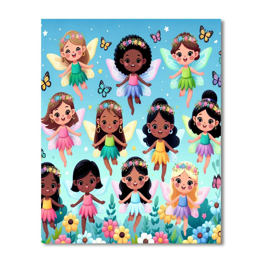 Flowering Fairies DIY Paint By Numbers